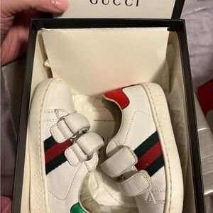 Gucci White and Red Sneakers
